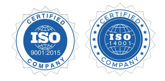 Certificação ISO 9001:2015 e ISO 14001 — Certified Company